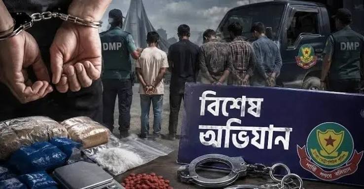 রাজধানীতে ২৪ ঘণ্টায় গ্রেফতার ৫০৬, মাদক-অস্ত্র উদ্ধার