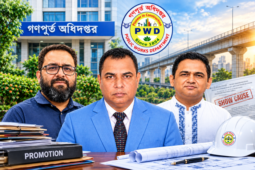 শোকজের পরও থেমে নেই ডিপিসি তৎপরতা, গণপূর্ত ই/এমে তিন প্রকৌশলীর পদোন্নতি ঘিরে বিতর্ক
